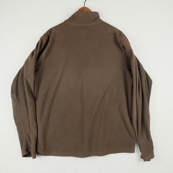 Eddie Bauer First Accent Sweater Mens Large Brown Half Zip Fleece Lightweight - Picture 5 of 9
